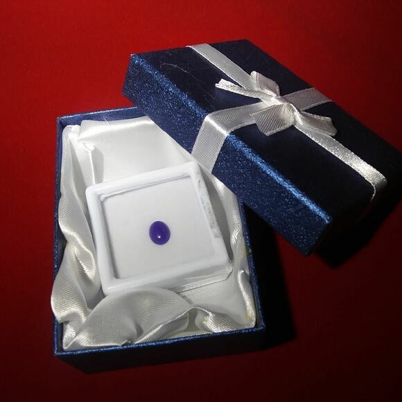 AAA rated Blue Jade Gem Stone New Premium Oval Cabachon 1.73 ctw - Picture 9 of 9